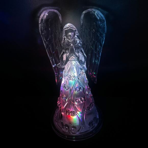 Sylvania Crystal Angel Color Changing LED Tree Top Light 8" Christmas Angelcore - Picture 7 of 17